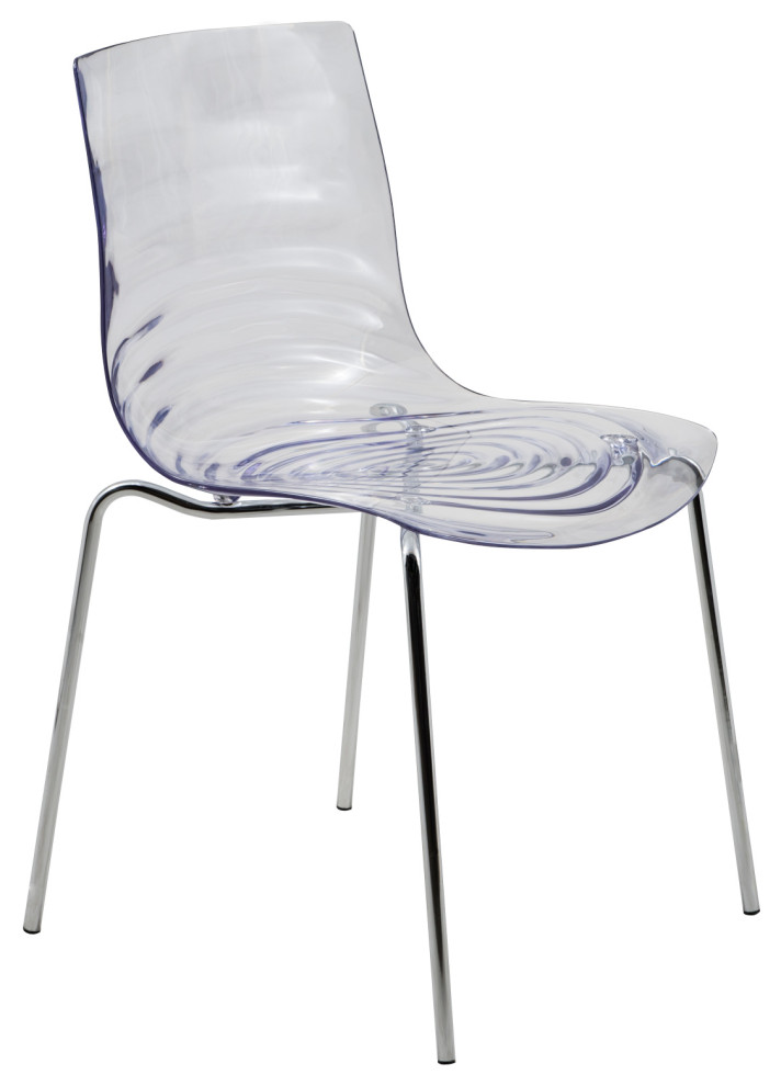 LeisureMod Modern Astor Plastic Dining Chair Clear   Contemporary   Dining Chairs   by Uber Bazaar  Houzz