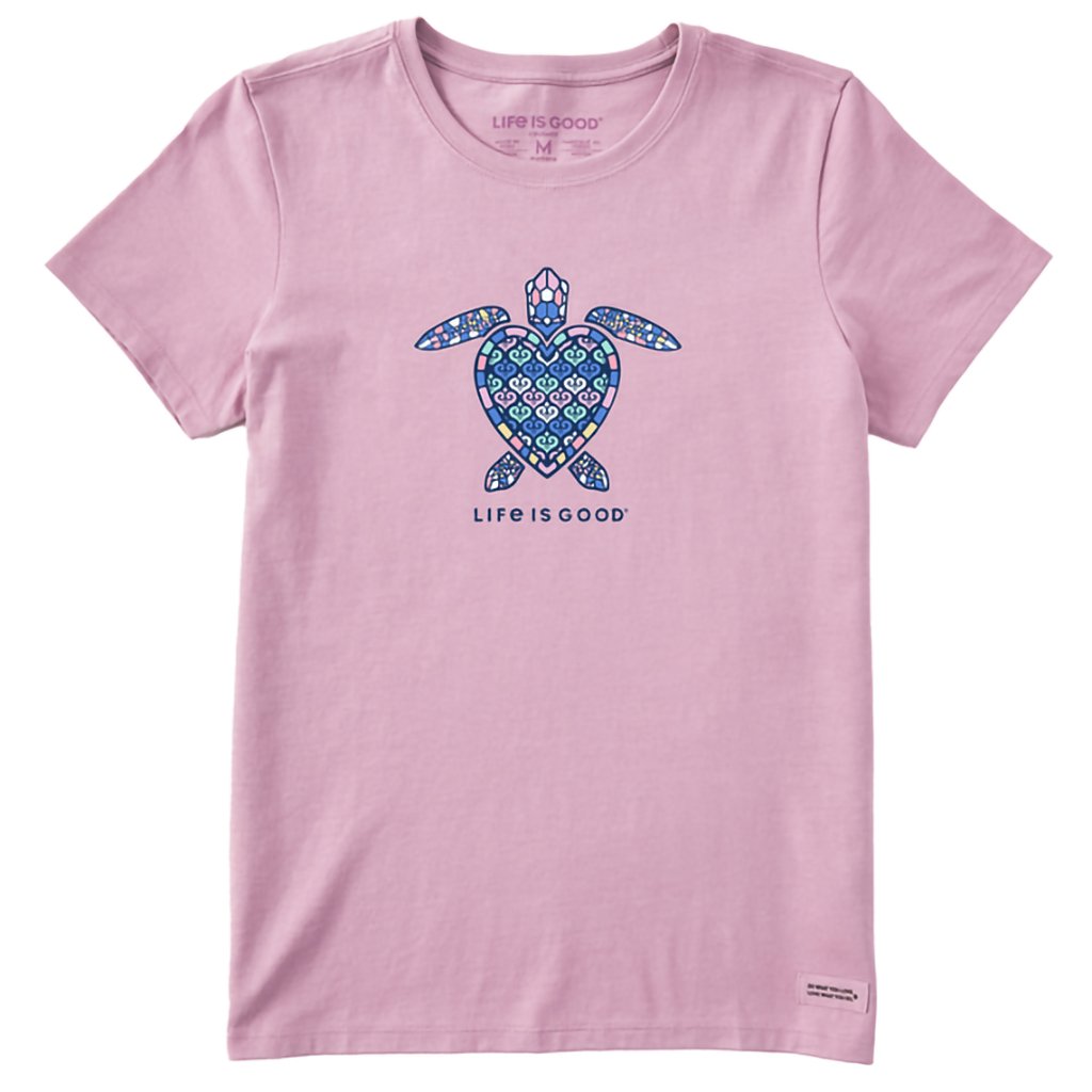 Life Is Good  Women's Mandala Heart Turtle Crusher Tee