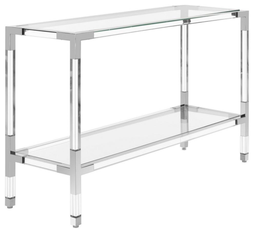 Chasity Acrylic Console   Contemporary   Console Tables   by AED Luxury Home Decor  Houzz