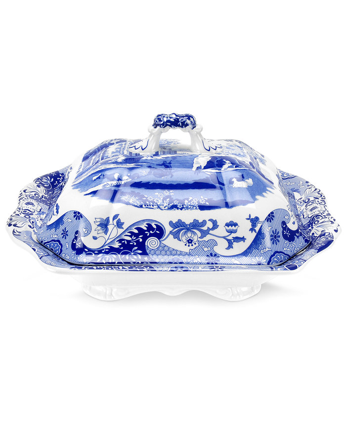 Spode Dinnerware Blue Italian Covered Vegetable Dish