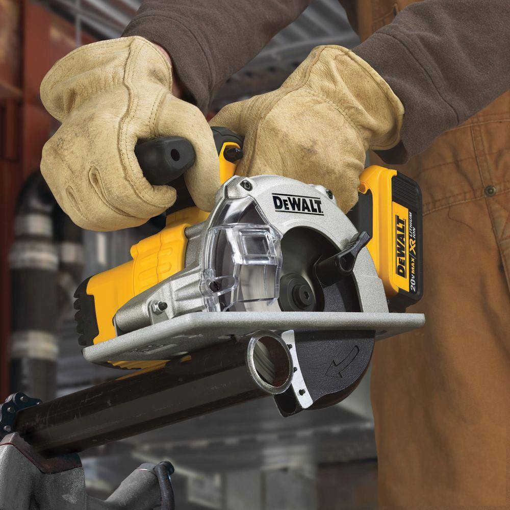 DEWALT DCS373P2 20-Volt MAX Cordless 5-1/2 in. Metal Cutting Circular Saw with (2) 20-Volt Batteries 5.0Ah