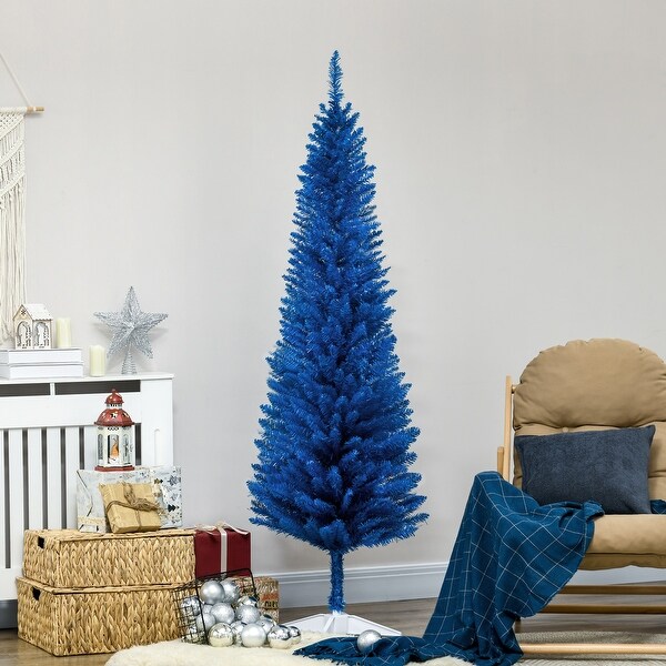 6 Foot Artificial Pencil Christmas Tree，Slim Xmas Tree