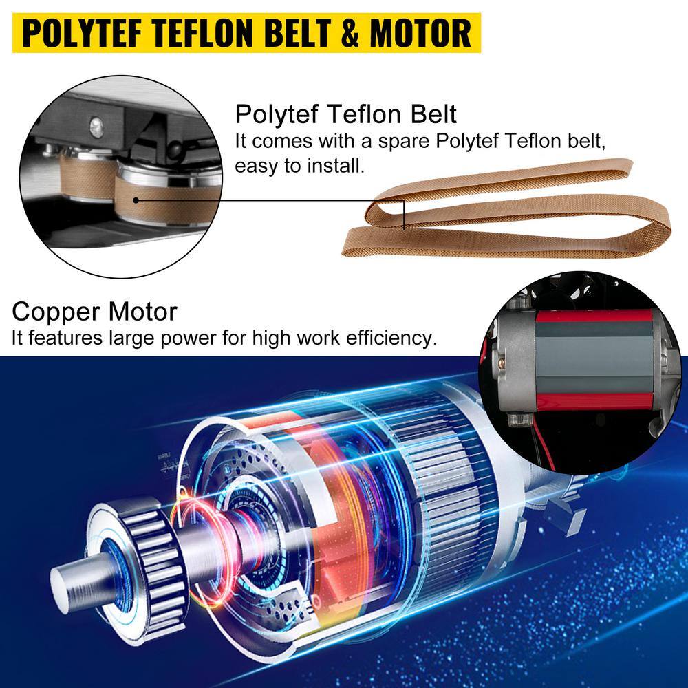 VEVOR Silver Automatic Continuous Band Sealer Digital Temperature Control Vertical Automatic Sealing Machine for Bag Film FRB-770LSBMLXFKJ1V1