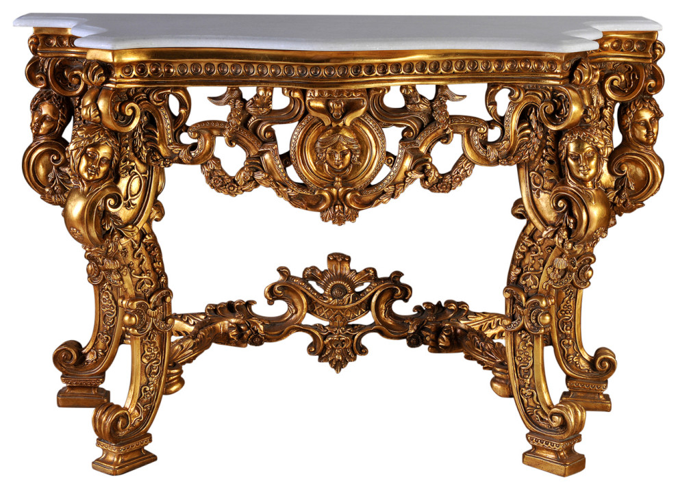 Aurora 56.3 quotConsole Table   Traditional   Console Tables   by Infinity Furniture  Houzz