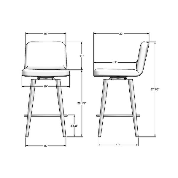 Amisco Betty Swivel Counter and Bar Stool