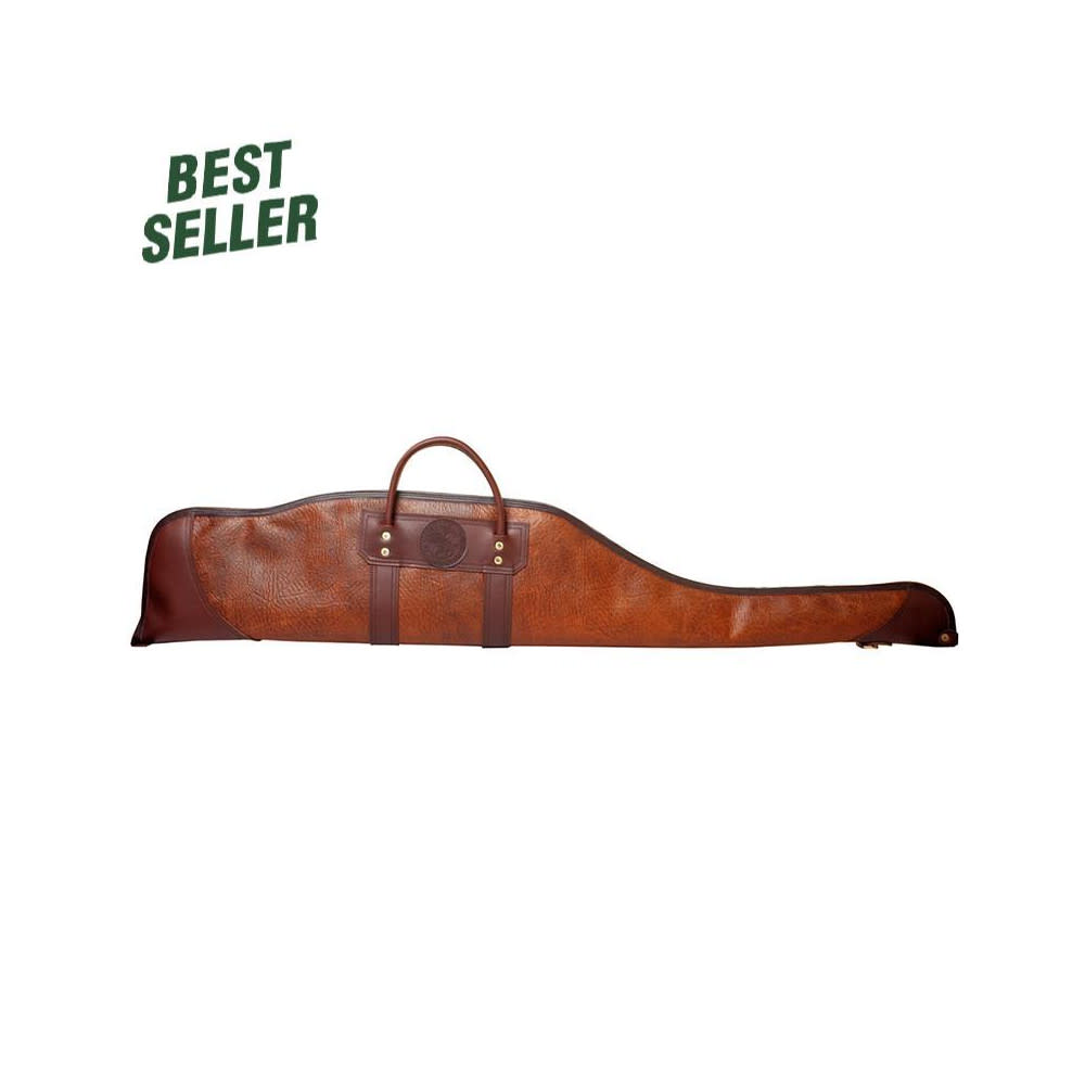 43 In. L Brown Trim Bison Leather Rifle Case ;