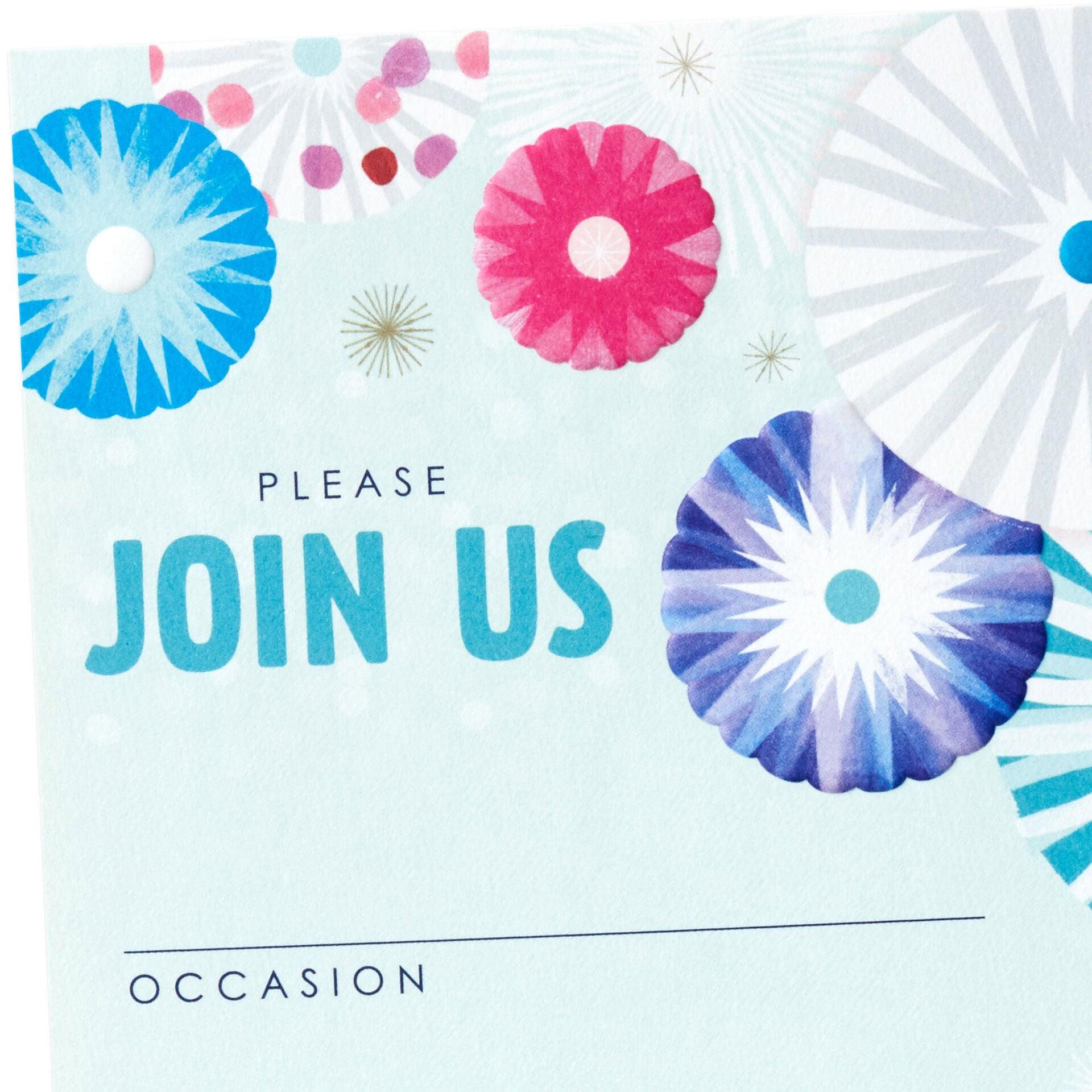 Hallmark  Color Bursts Party Invitations, Pack of 20