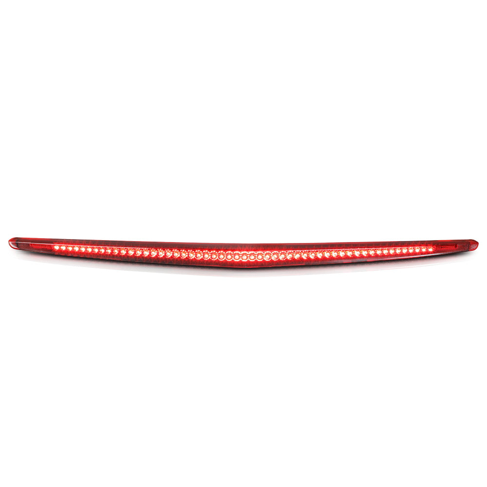 For 2006 to 2011 Cadillac DTS Rear LED 3rd Third Brake Light Tail Stop Lamp Chrome Housing Red Lens 07 08 09 10