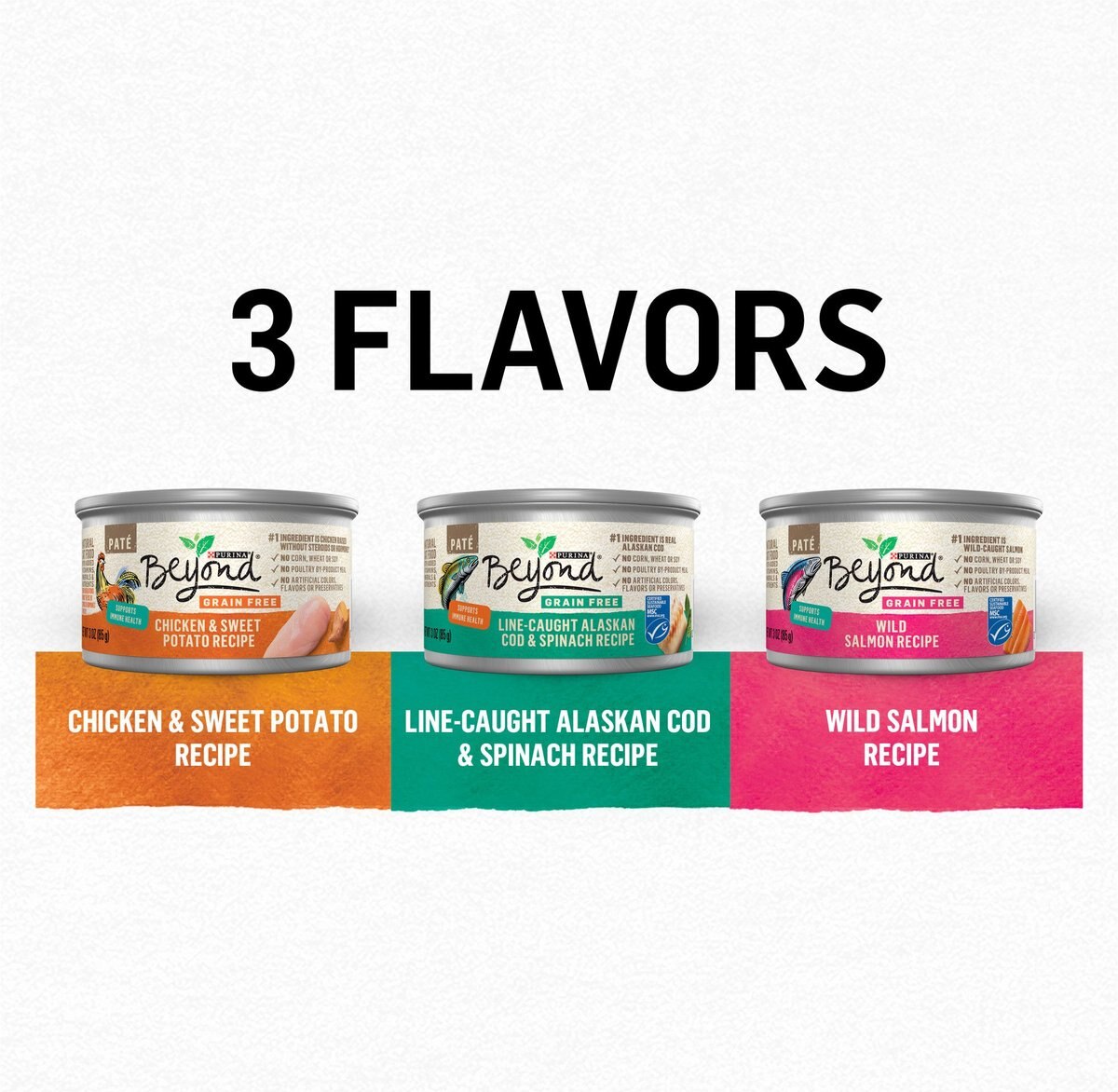 Purina Beyond Grain-Free Pate 3 Flavors Variety Pack Canned Cat Food