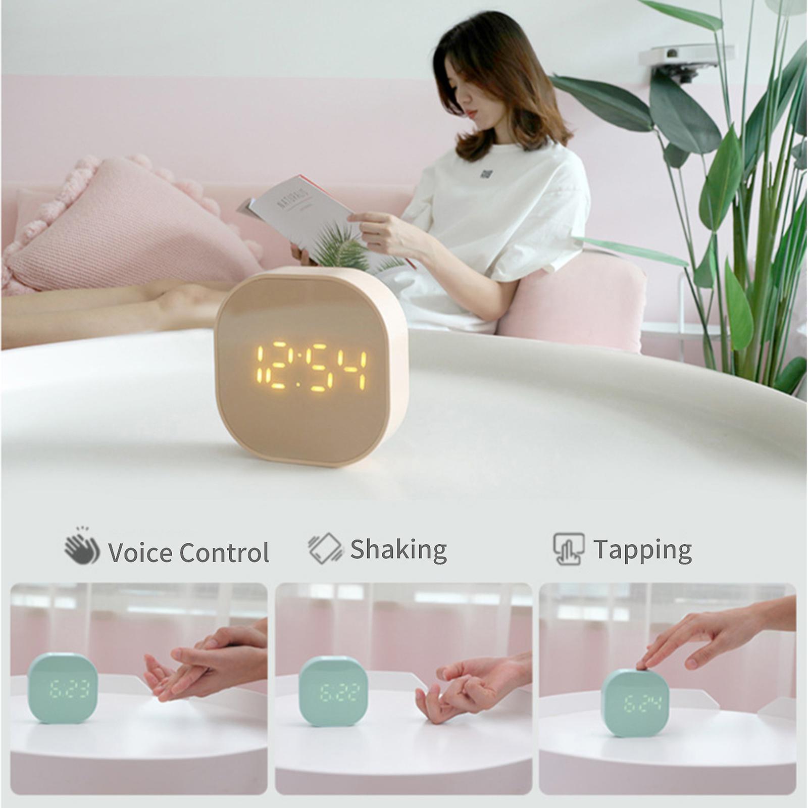 Pink Digital Alarm Clock Desk Alarm Clock Kitchen Timers For Cooking Magnetic Countdown Timer Usb Indoor Thermometer For Bedroom Kitchen Desk Classroo