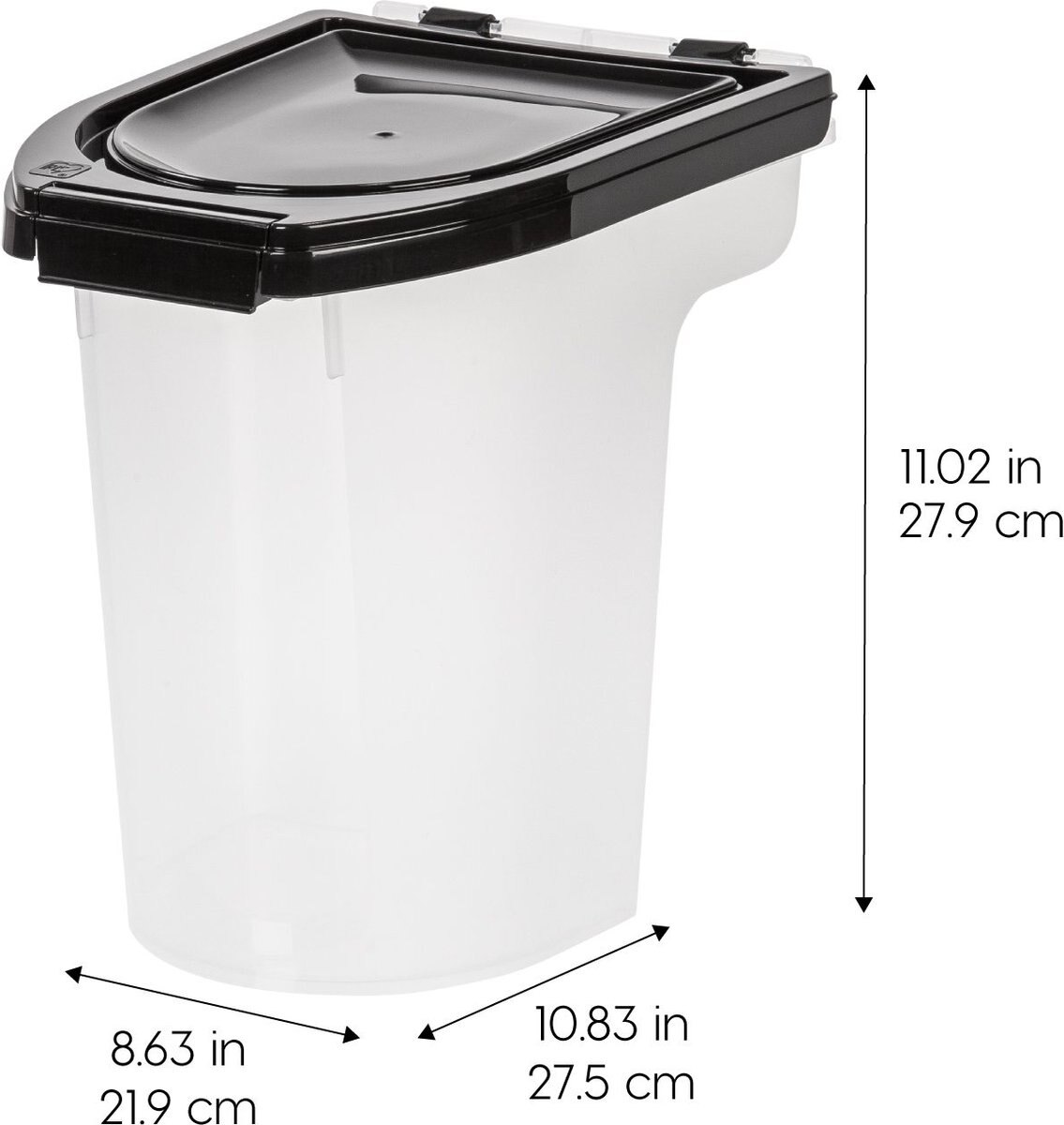 IRIS USA WeatherPro Dog， Cat， Bird and Small-Pet Food Storage Bin Airtight Container