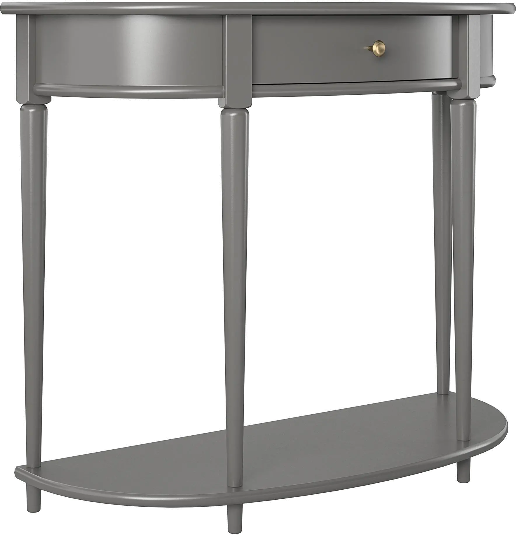 Aurora Gray Half-Moon Console Table