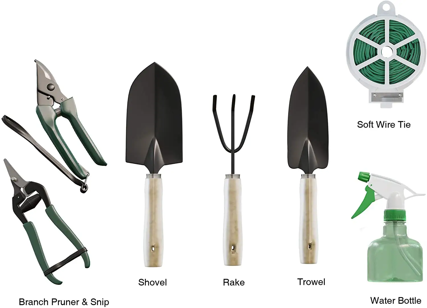 Hot sell 7 Pieces Customize Professional Lightweight Gardening Solid diverse combination Garden Hand Tools Set