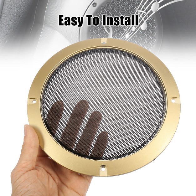 Unique Bargains Car Audio Speaker Cover Mesh Subwoofer Grill Horn Glossy Guard