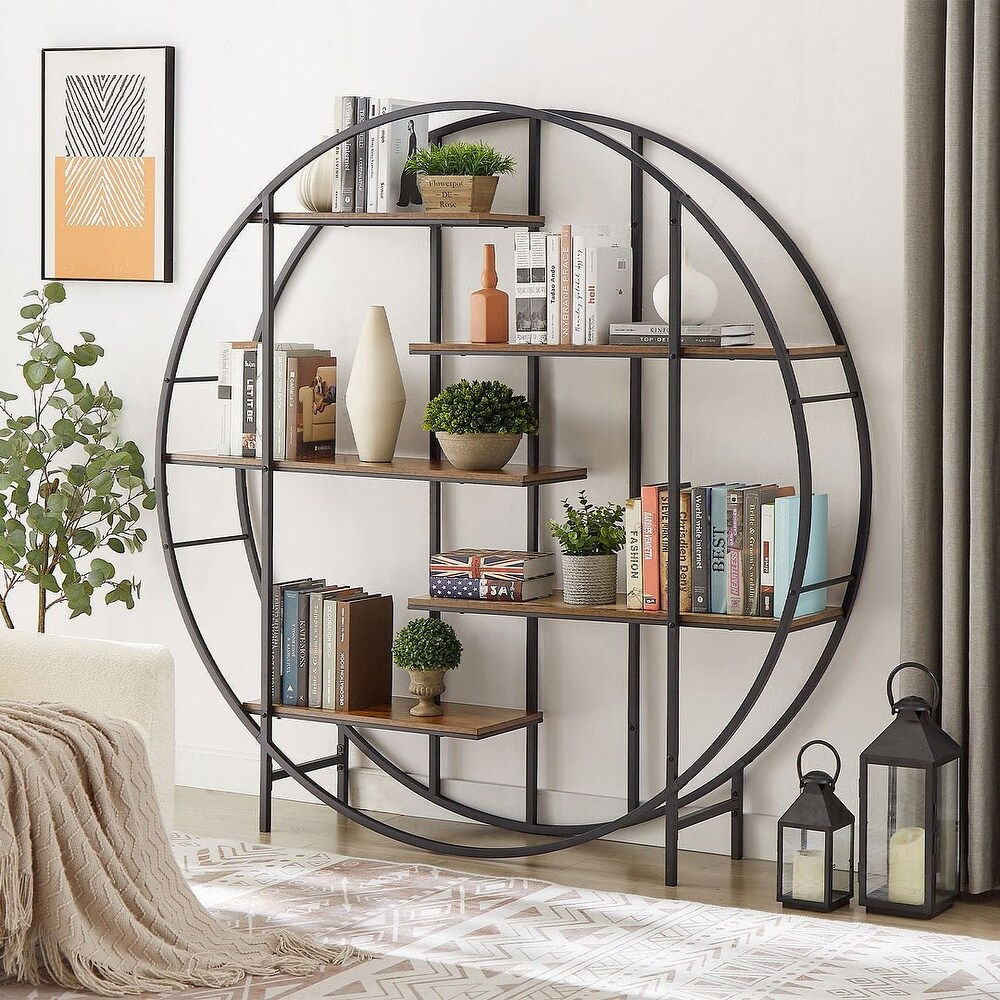 Round 5 Tier Metal Plant Stand Bookshelf Display Shelf