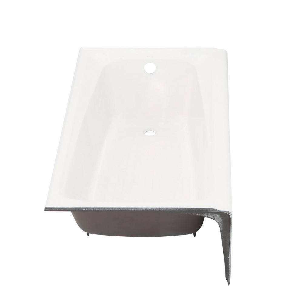 KOHLER Mendota 60 in. x 32 in. Soaking Bathtub with Right-Hand Drain in White K-506-0