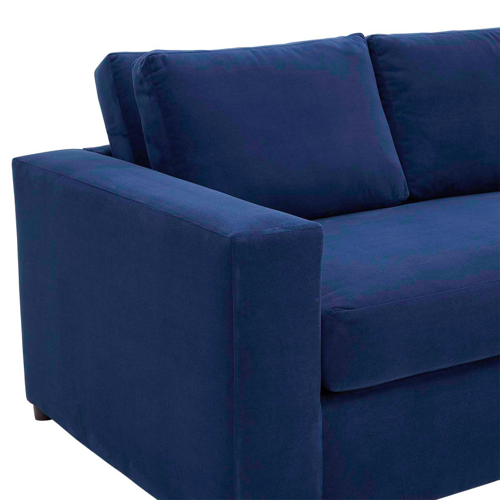 Avendale Velvet Loveseat  Deep Navy   Contemporary   Loveseats   by First of a Kind USA Inc  Houzz