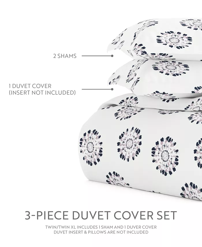 Kaycie Gray Tie Dye 3-Pc. Duvet Cover Set， Twin