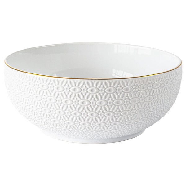 White Stoneware Serve Bowl