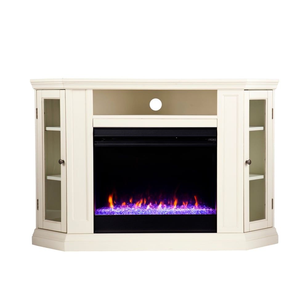 SEI Furniture Cabot Cherry Convertible Color Changing Fireplace