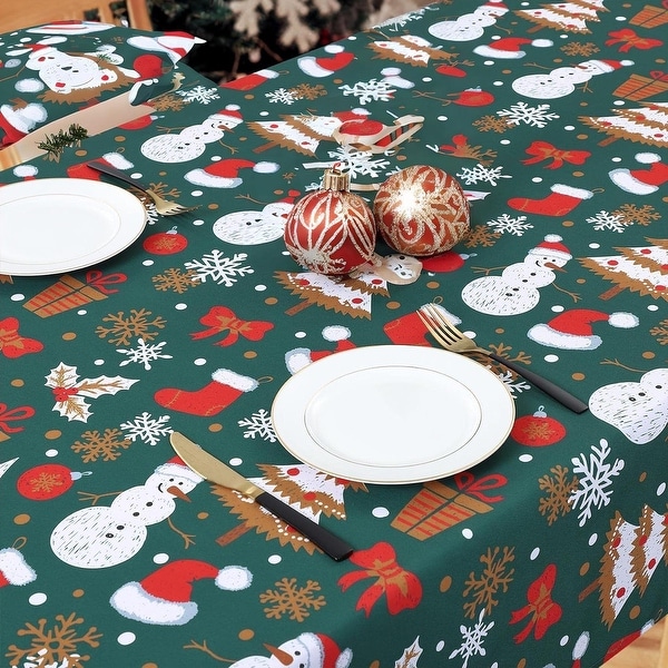 Tablecloth Washable WaterResistant Fabric Elegance Polyester Table Cloth