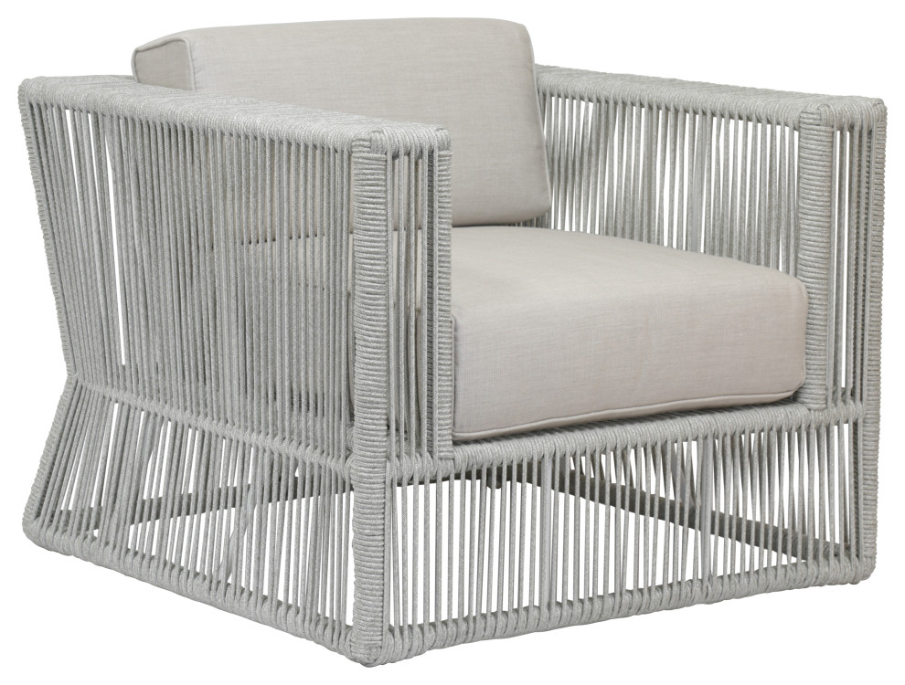 Miami Club Chair With Cushions  Echo Ash   Beach Style   Outdoor Lounge Chairs   by Sunset West Outdoor Furniture  Houzz