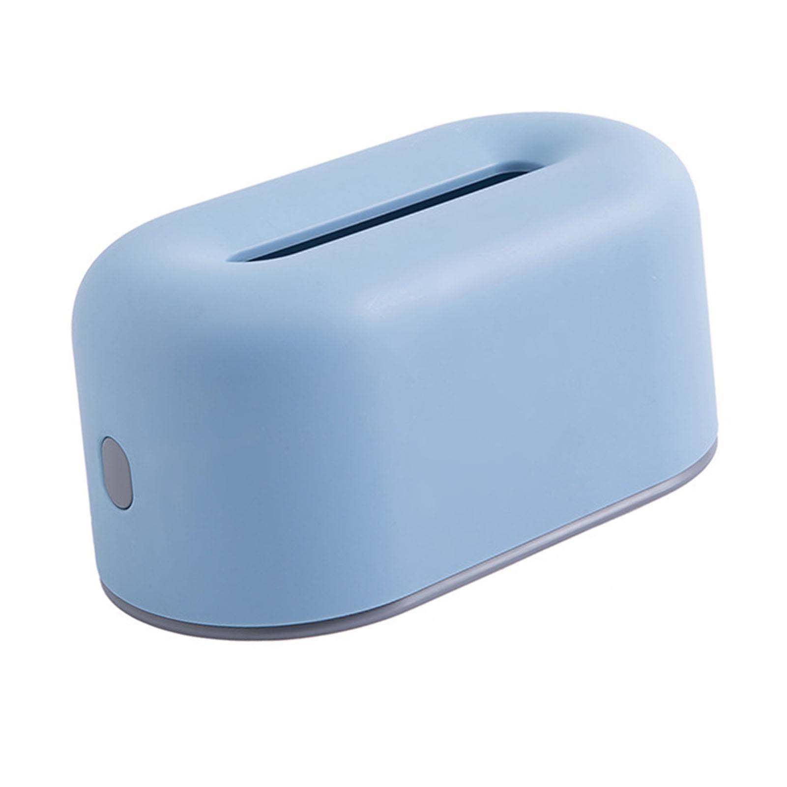 Nordic Ins Plastic Tissue Box Simple Paper Holder Dispenser Home Storage Case for Home Dormitory Bedroom Coffee Table Restaurant Sky Blue