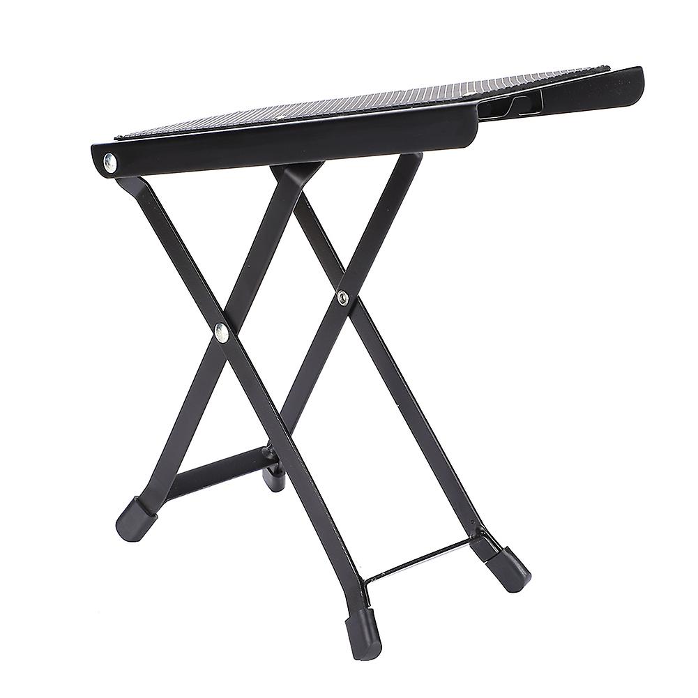 4 positions Anti slip Adjustable Folding Metal Guitar Foot Rest Stool Pedal Stand