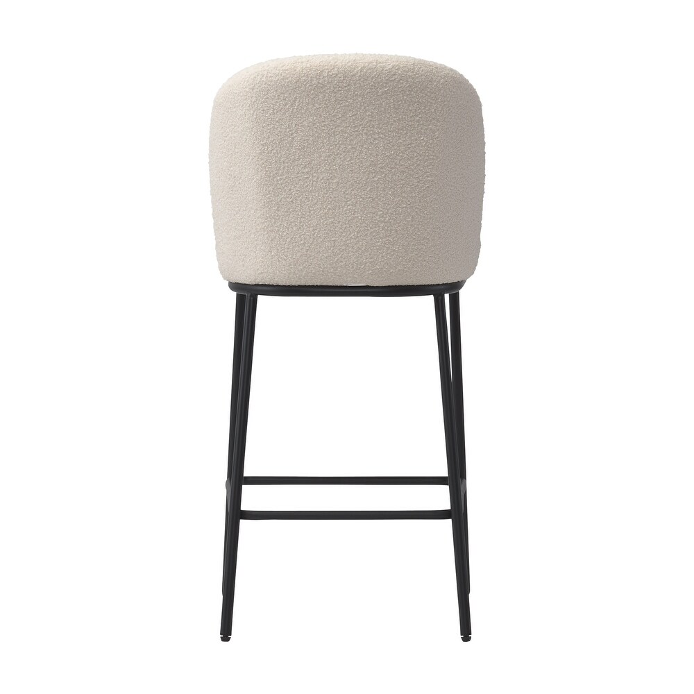 Addison Counter Height Boucle Bar Stools  Set of 2