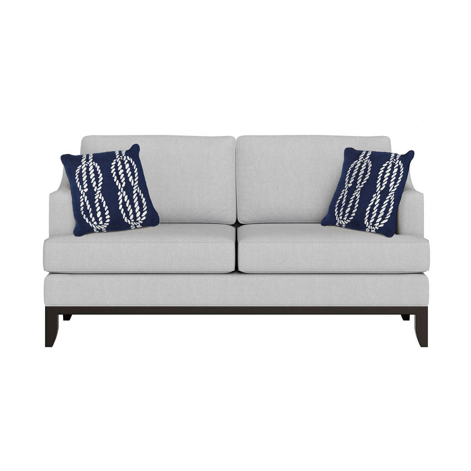 Liora Manne Frontporch Navy Ropes Polyester Throw Pillow 18 in. H X 2 in. W X 18 in. L