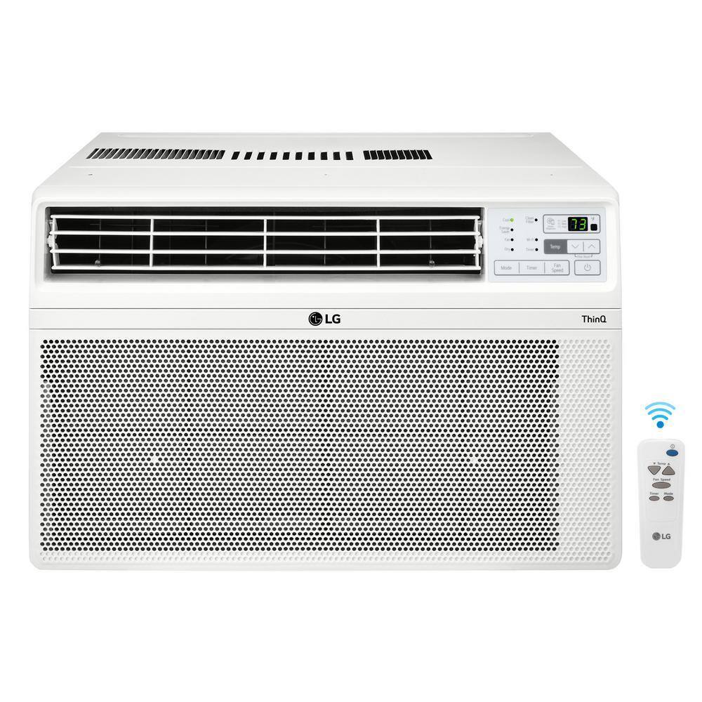 LG 10000 BTU Window Smart Air Conditioner Cools 450 sq. ft. with ENERGY STAR and Remote Wi-Fi Enabled in White LW1023ERSM