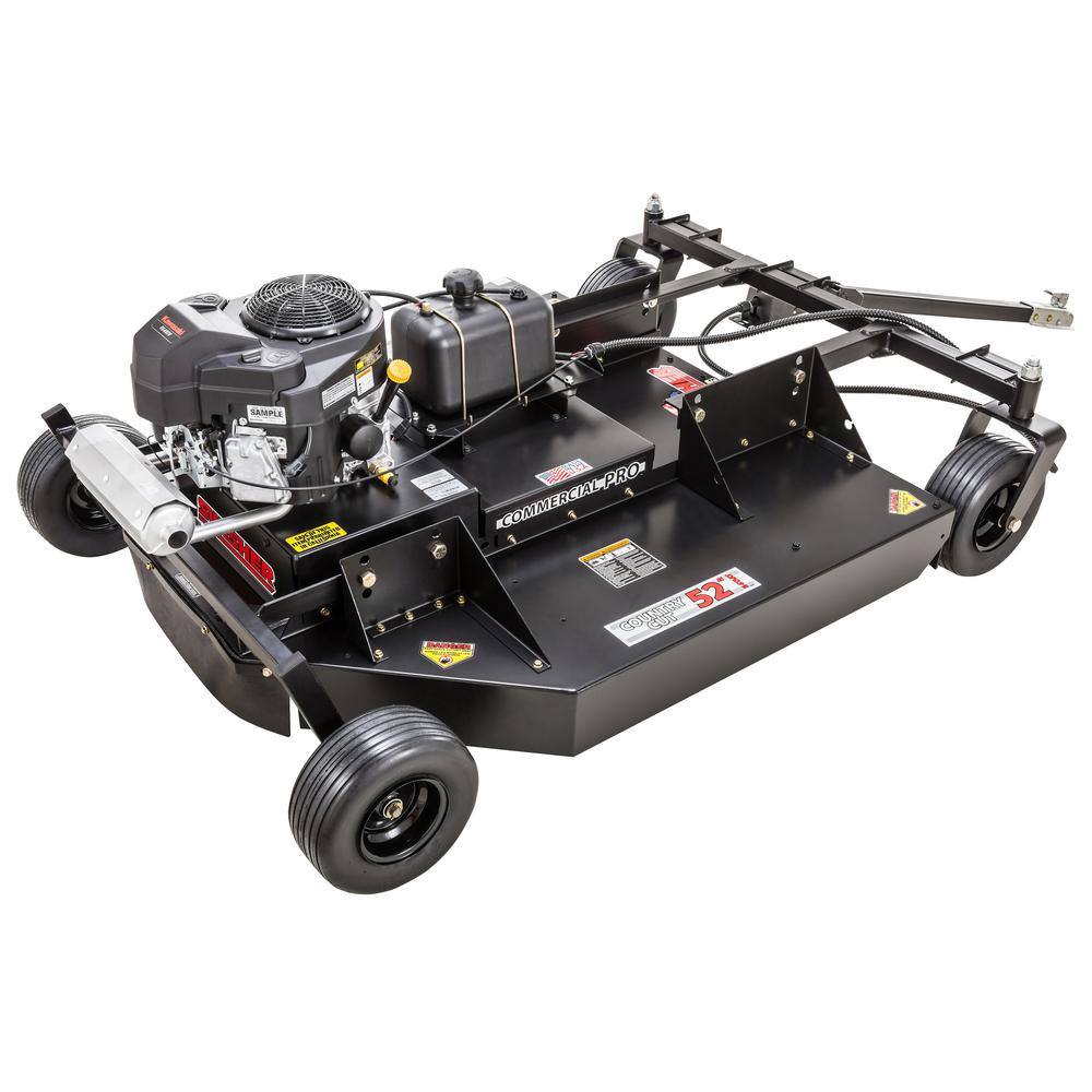 SWISHER Commercial Pro 52 in. 14.5-HP Kawasaki Electric Start Pull-Behind Rough Cut Lawn Mower Trail Cutter RC14552CPKA