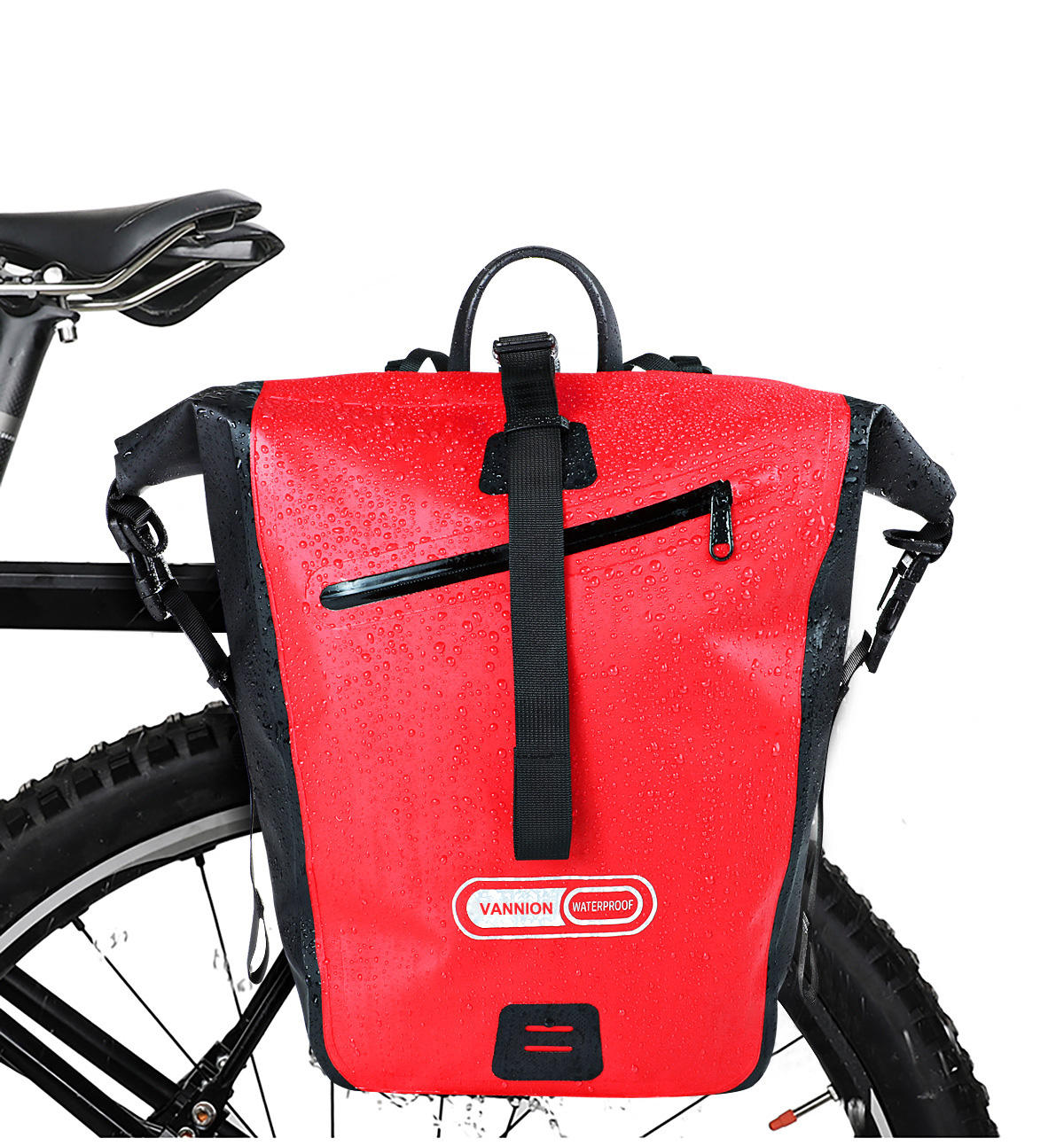 Custom OEM Bike Pannier Bag Waterproof MTB Rear Rack Bag Large Capacity Cycling Riding Bicycle Pannier