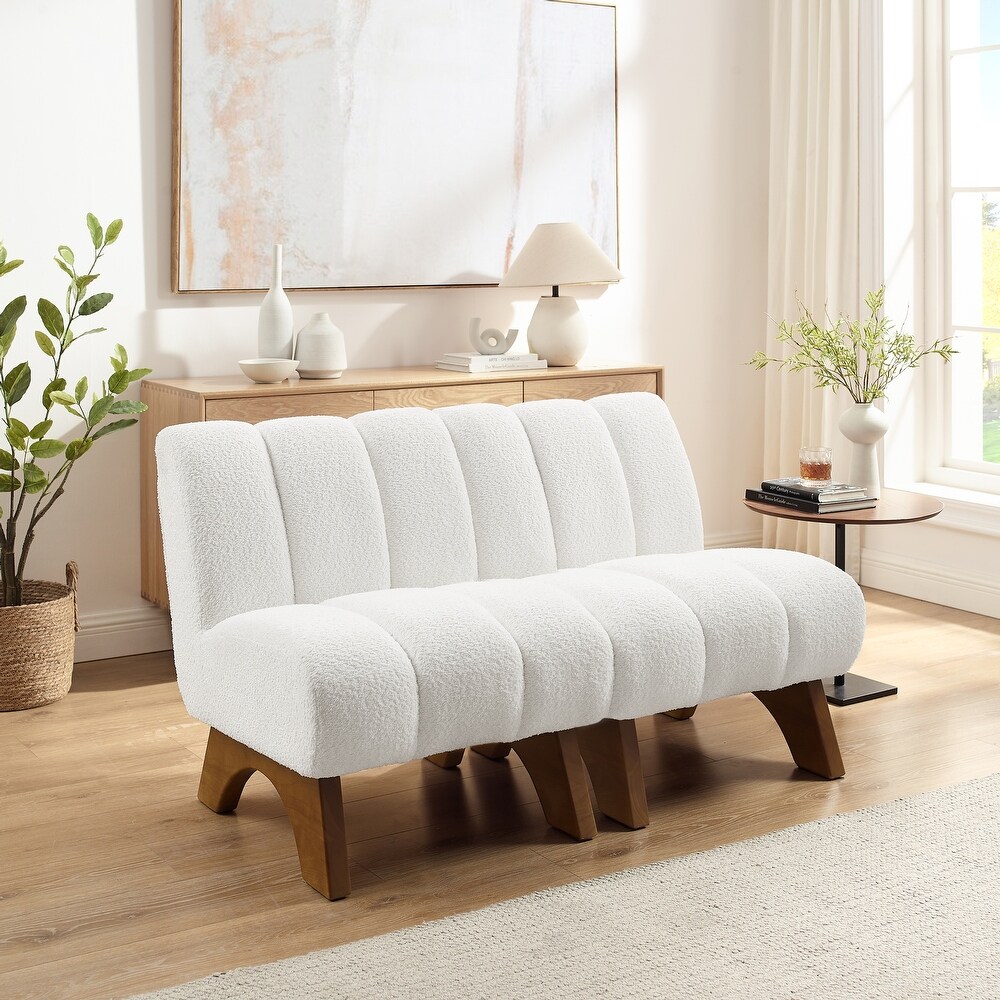 Art Leon Modern Armless Accent Chair Setional Loveseat Sofa