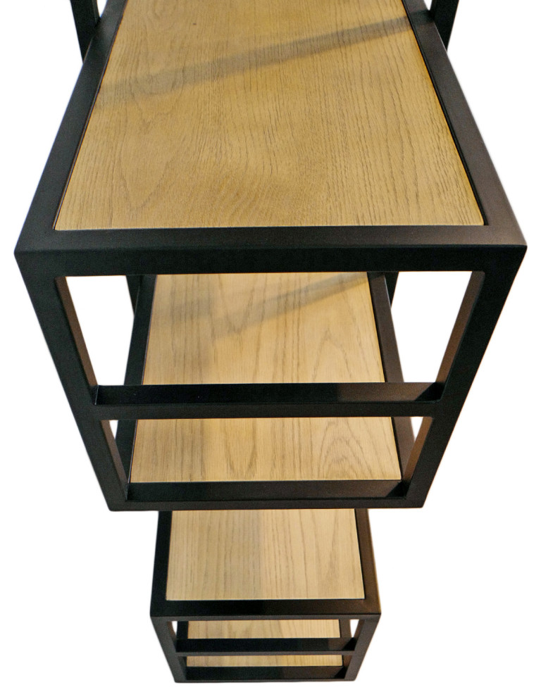 Modern Iron and Oak Display Shelf   Industrial   Bookcases   by Design Mix Furniture  Houzz