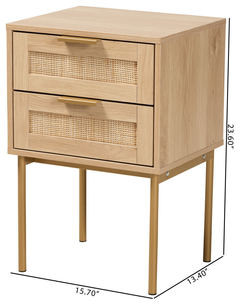 ie Light Brown 2 Drawer End Table   Tropical   Side Tables And End Tables   by Baxton Studio  Houzz