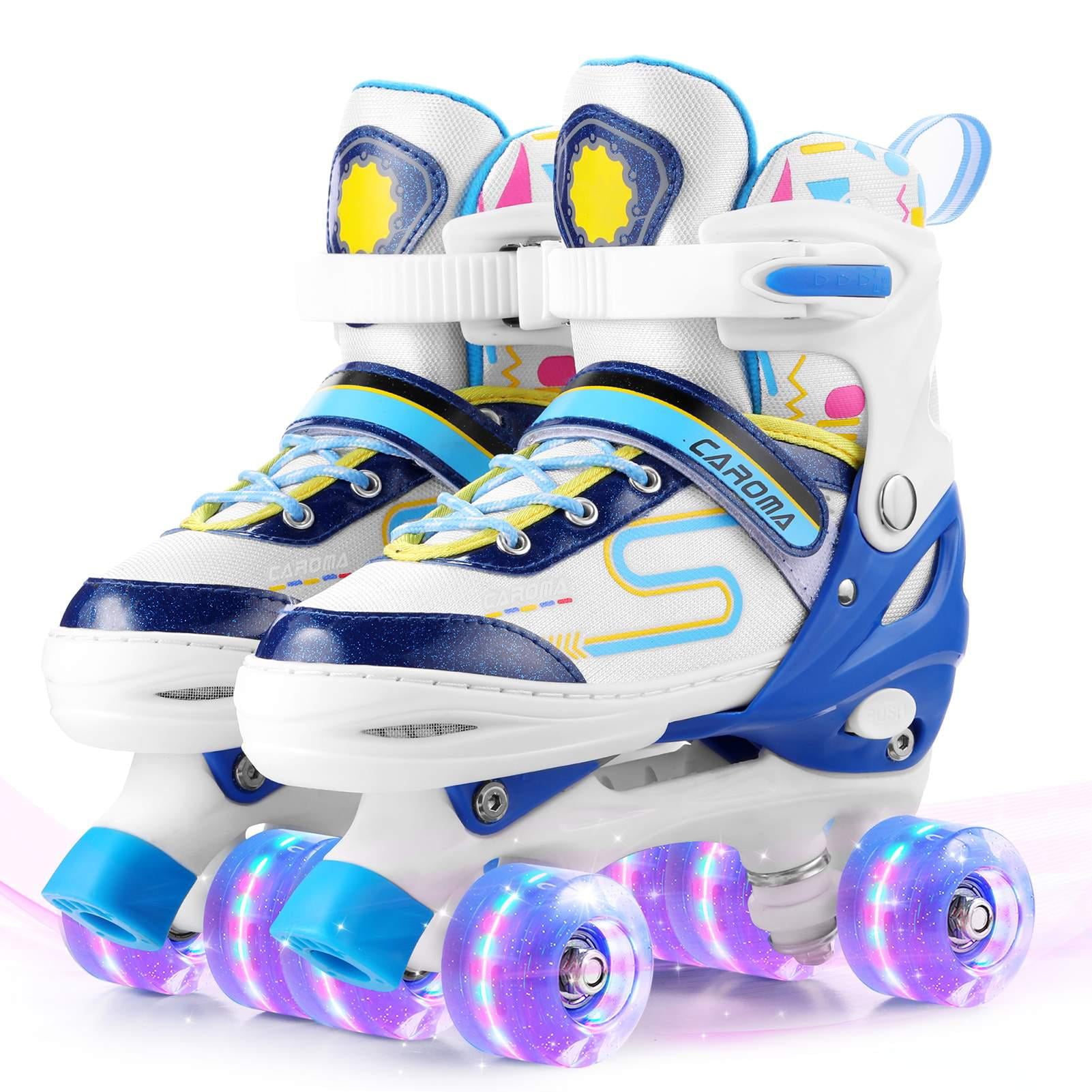 Girls Boys Inline Skates Adjustable Sizes Kids Girls Beginners Roller Skate with L ight Up Wheels LO2E