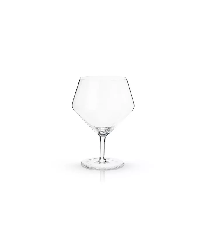 Viski Raye Angled Gin and Tonic Crystal Glasses Set of 2 14 Oz