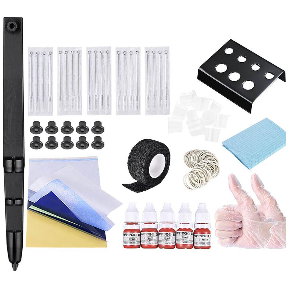 Yescom Tattoo Pen Kit 5 Inks 20-Needles for Beginners