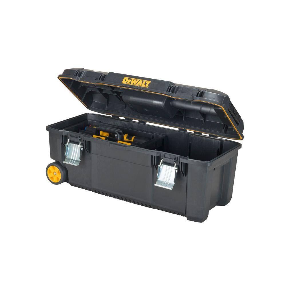 DW 28 in. W 12 Gal. Polypropylene Rolling Tool Box DWST28100D