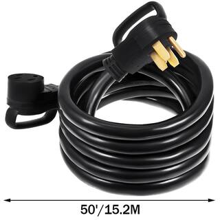 VEVOR 50 ft. 50 Amp RV Extension Cord Premium Power Cord RV Wire Diameter Extension Cord 6 Wire Gauge RV Cord HJLJQ50FT50A6HX01V1