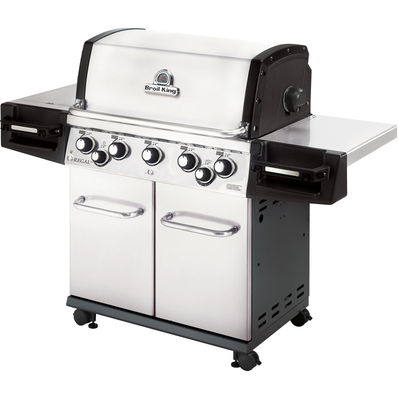 Broil King 958344 Regal S590 Pro 5-Burner Propane Grill w/ Rotisserie and Side Burner  Stainless Steel