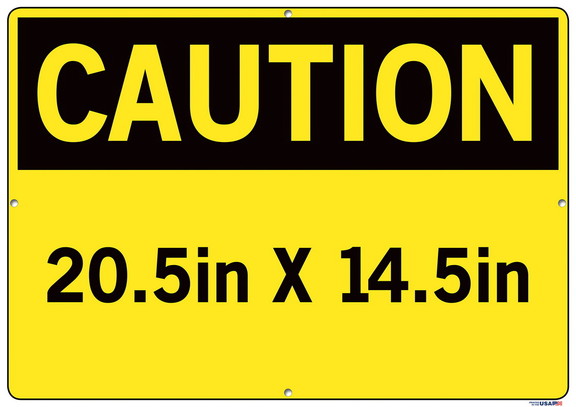 Vestil  SI C 38 E AL 040 sign caution 38 20.5x14.5...