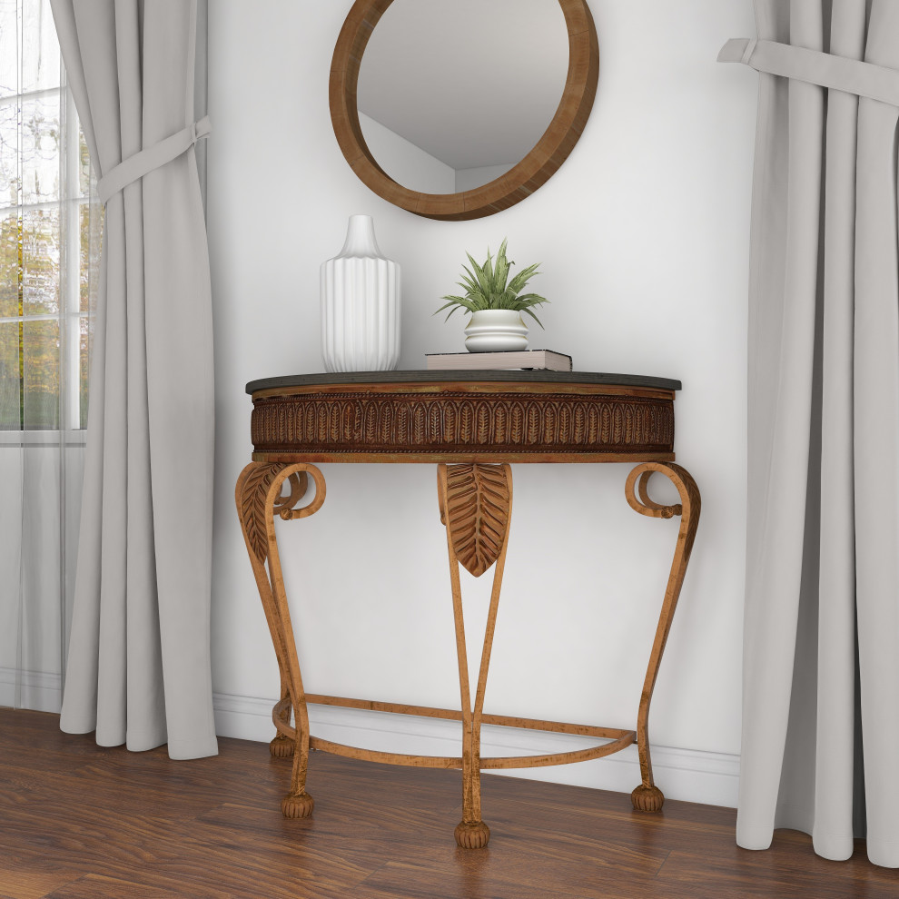 Traditional Gold Metal Console Table 42773   Traditional   Console Tables   by GwG Outlet  Houzz