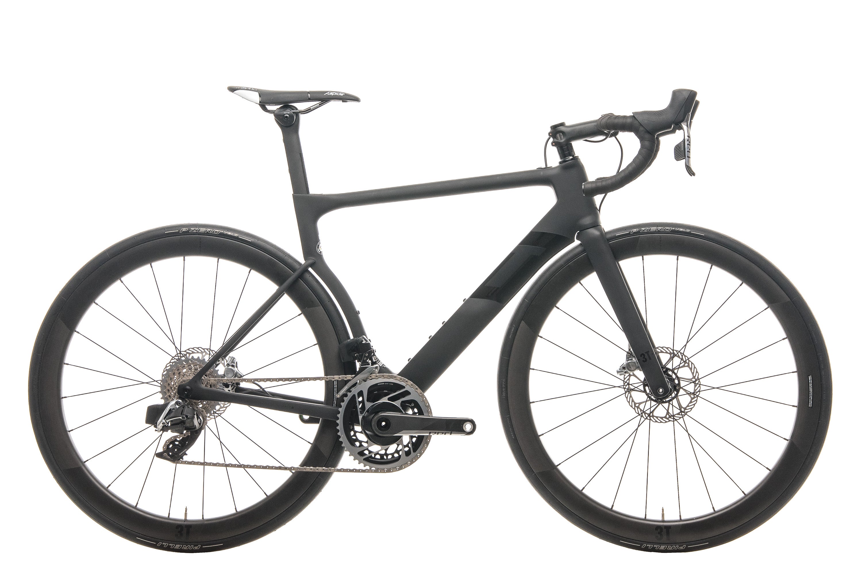 3T Strada Due Team Stealth Red AXS eTap Road Bike - 2020, Medium