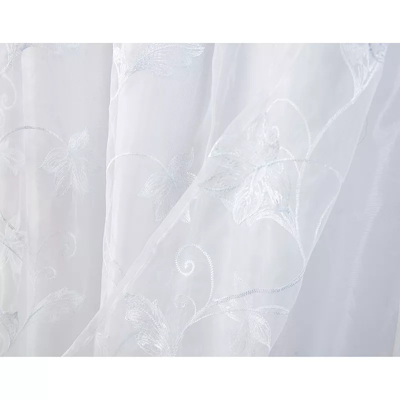 Pia Embroidered Panel With Double Valance