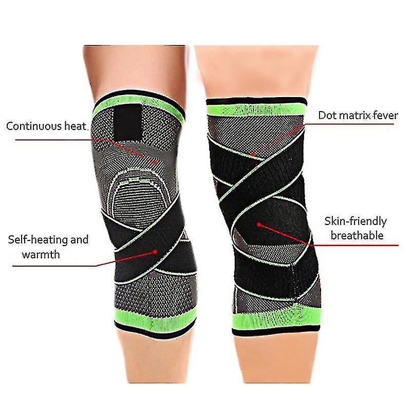 1 Pair Sports Kneepad Men Pressurized Elastic Knee Pads Support Fitness Gear Basketball