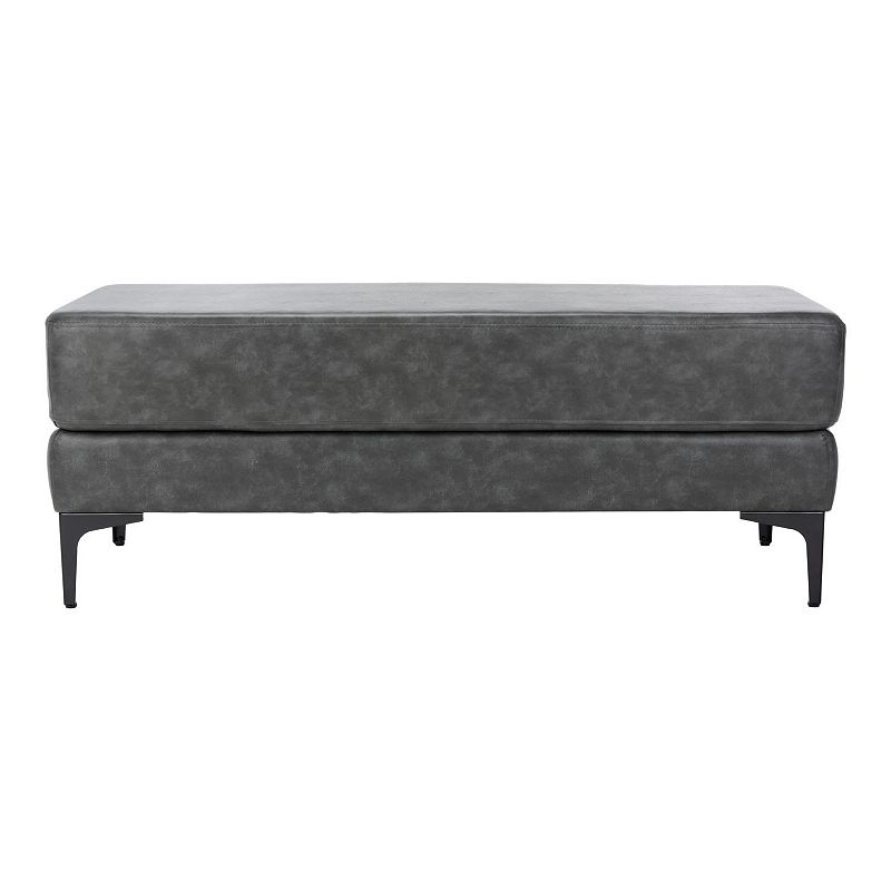 Safavieh Elise Faux Leather Padded Bench