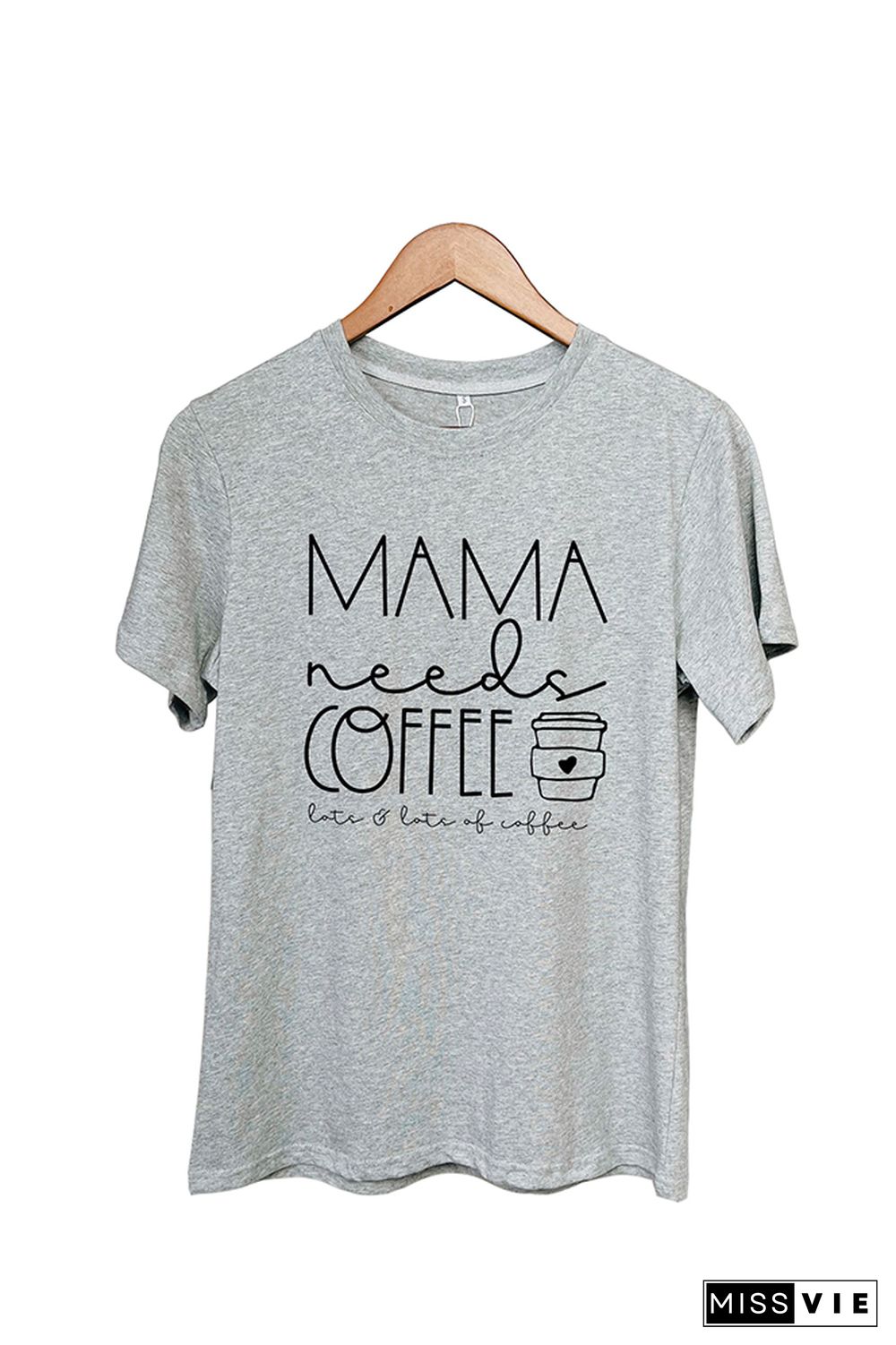 Mama Needs Coffee Short Sleeve Graphic Tee Wholesale