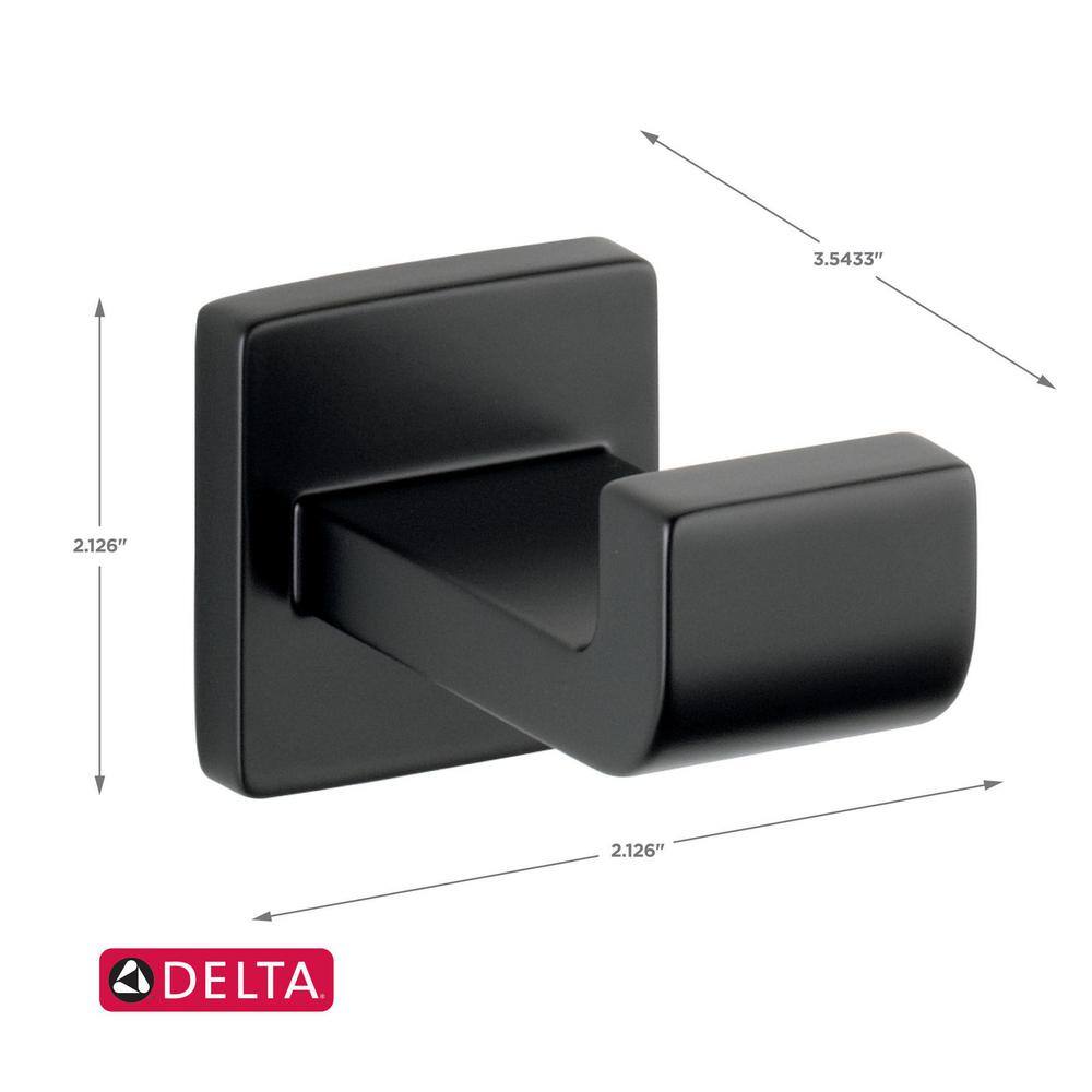 Delta Ara Towel Hook in Matte Black 77535-BL